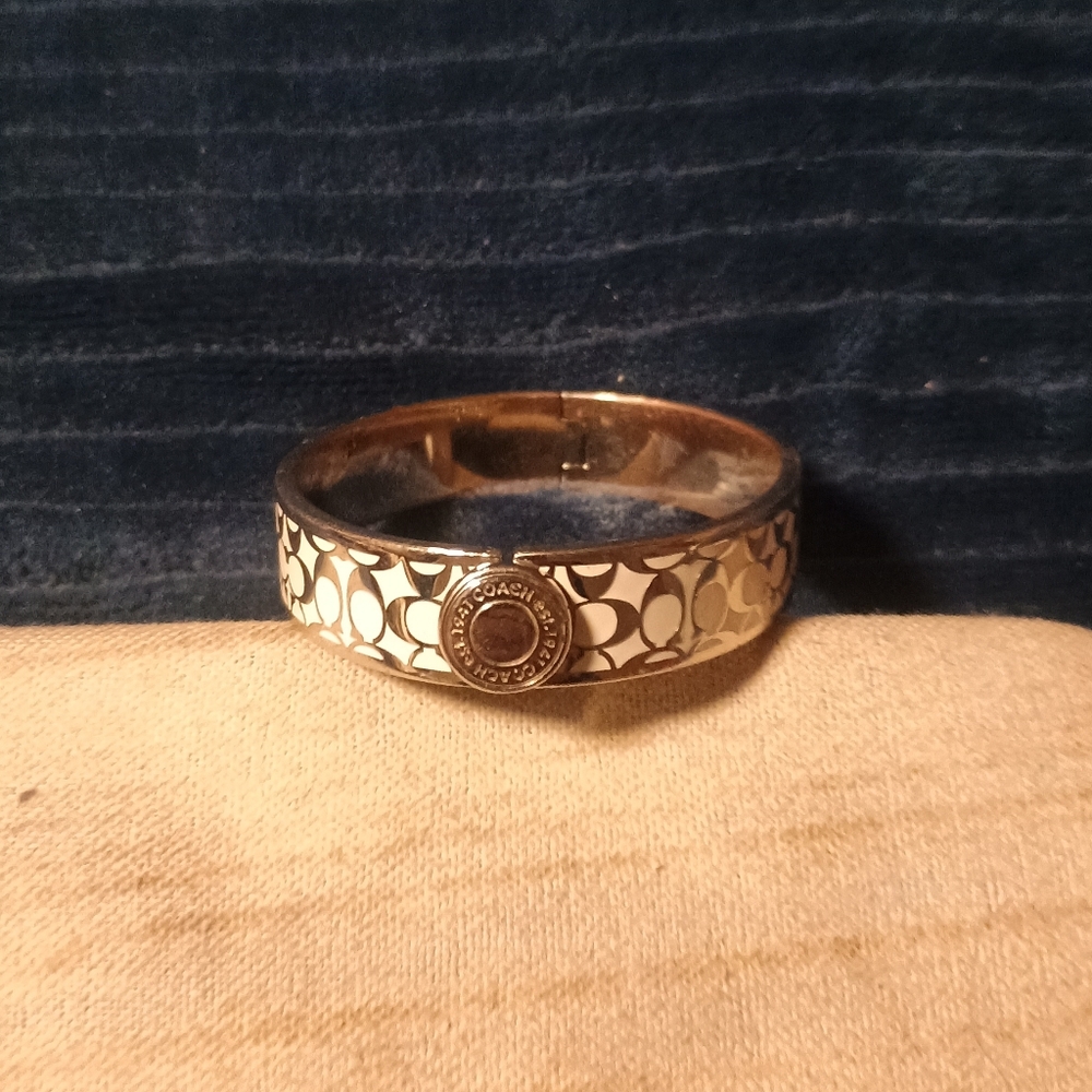 Coach Silvertone Logo Women's Bracelet